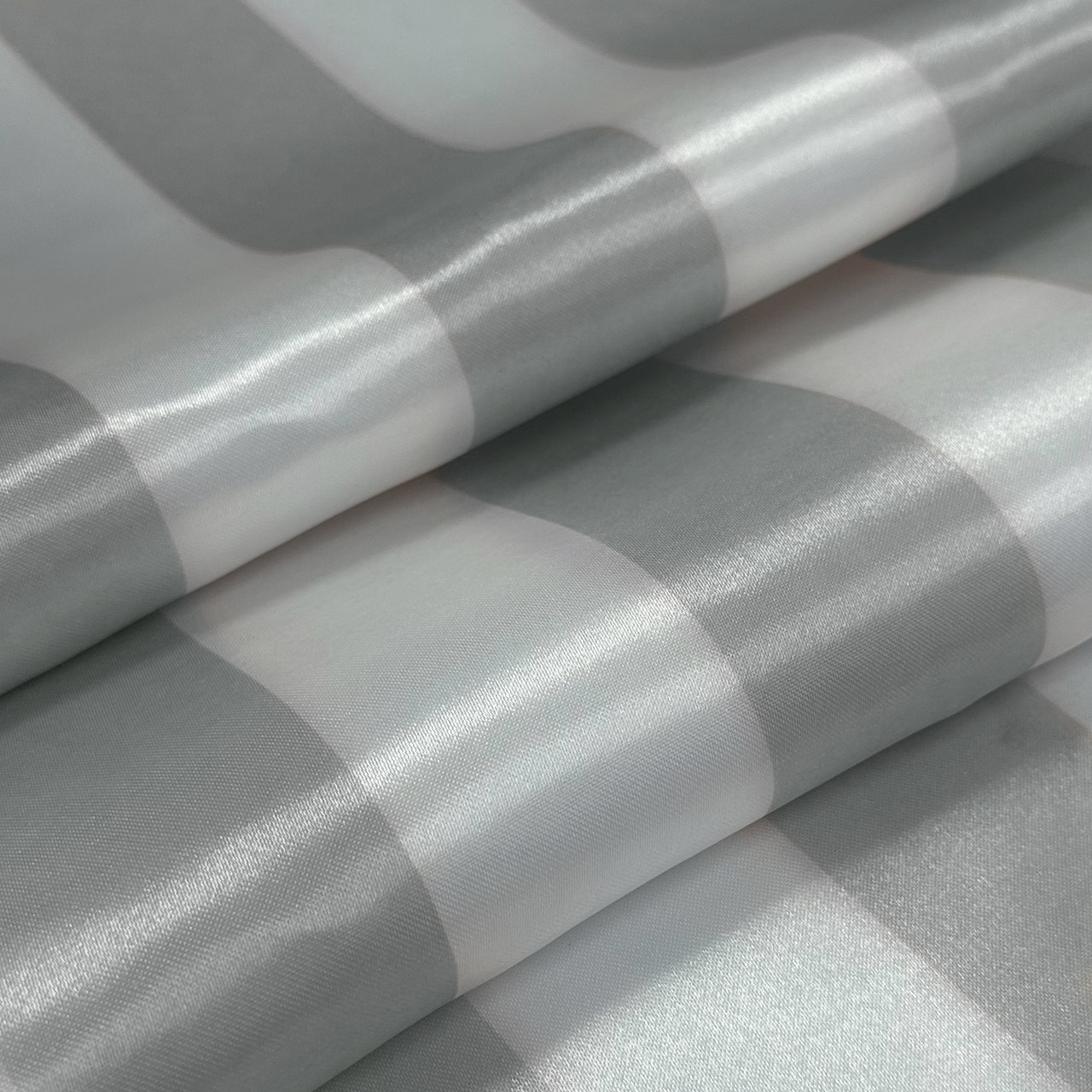 5 Pack Silver Striped Satin Linen Napkins, Wrinkle-Free Reusable