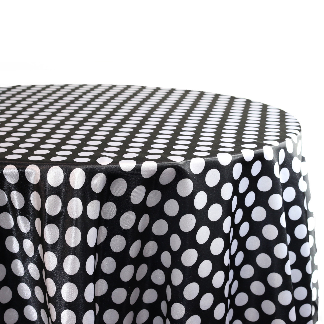 10 Polka Dots 60"x126" Satin Tablecloths Table Overlays Wholesale Made in USA 