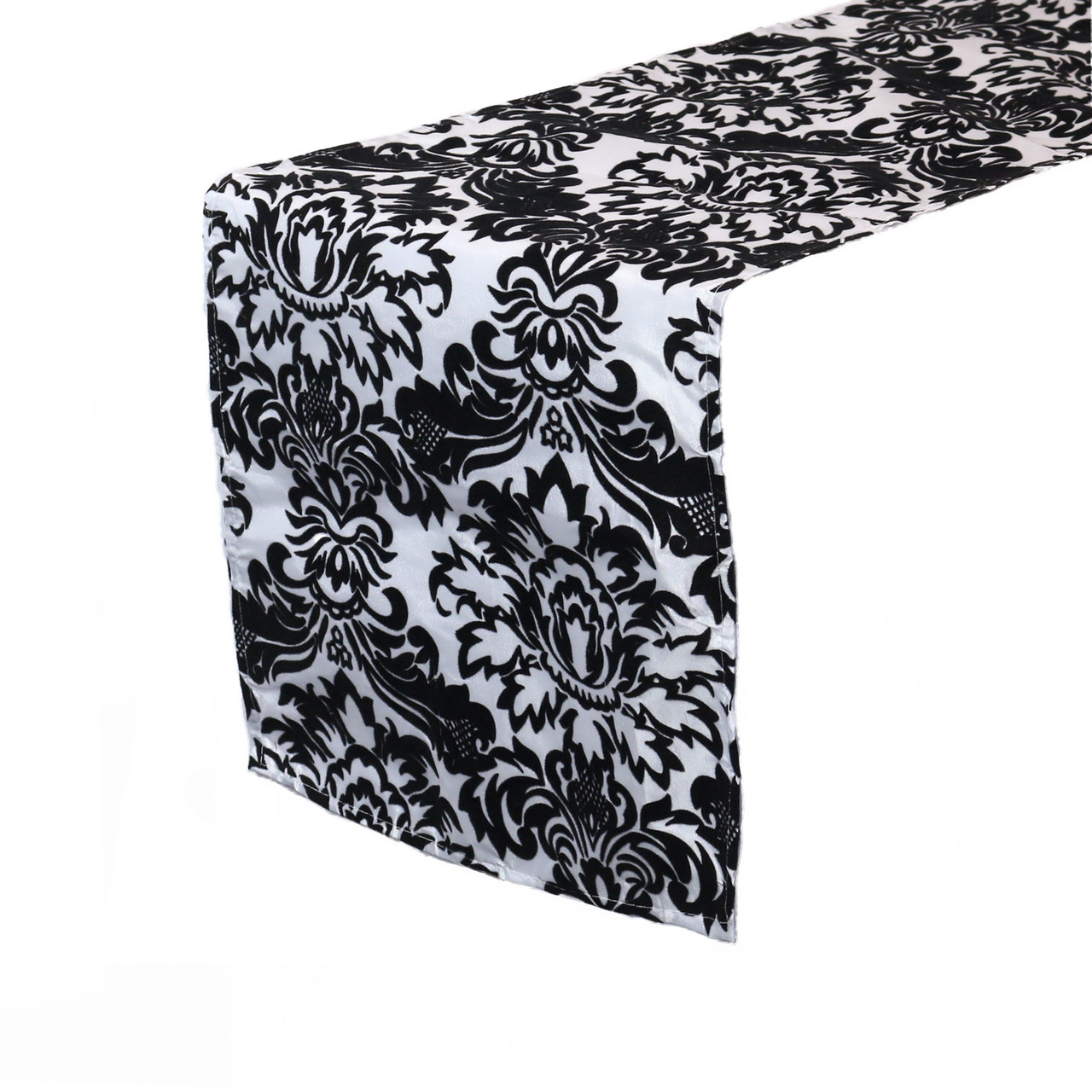 black and white runner table