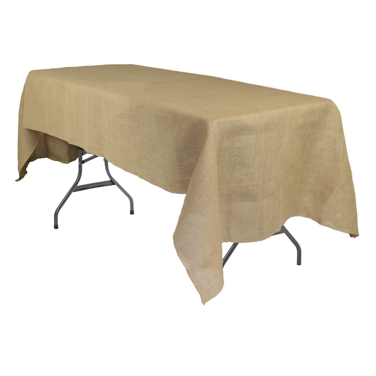 60 x 120 Inch Rectangular Jute Burlap Tablecloth