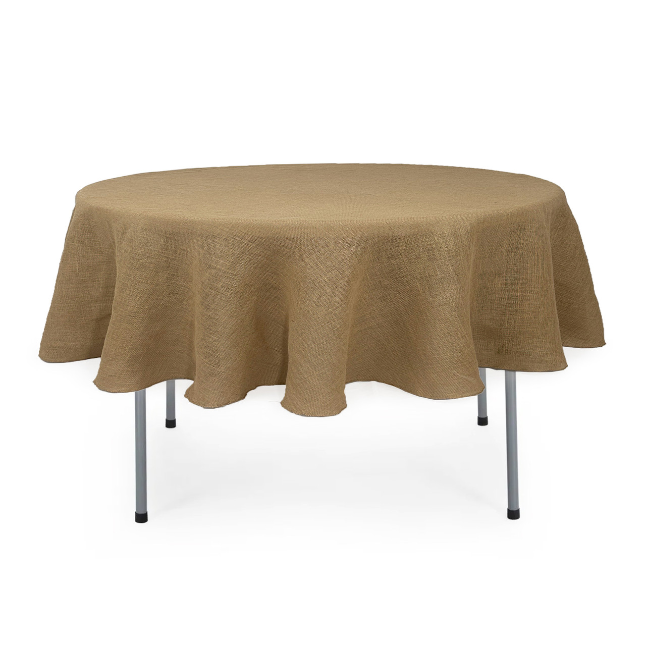 90 Inch Round Jute Burlap Tablecloth