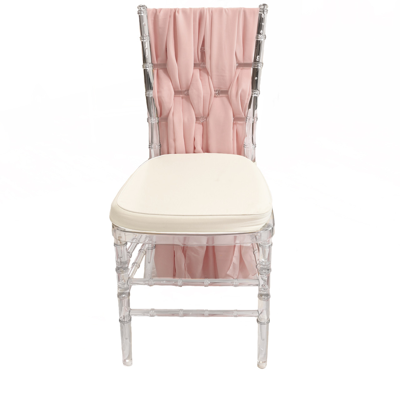 5 Pack 6 Ft Chiffon Chiavari Chair Sashes Blush - Your Chair