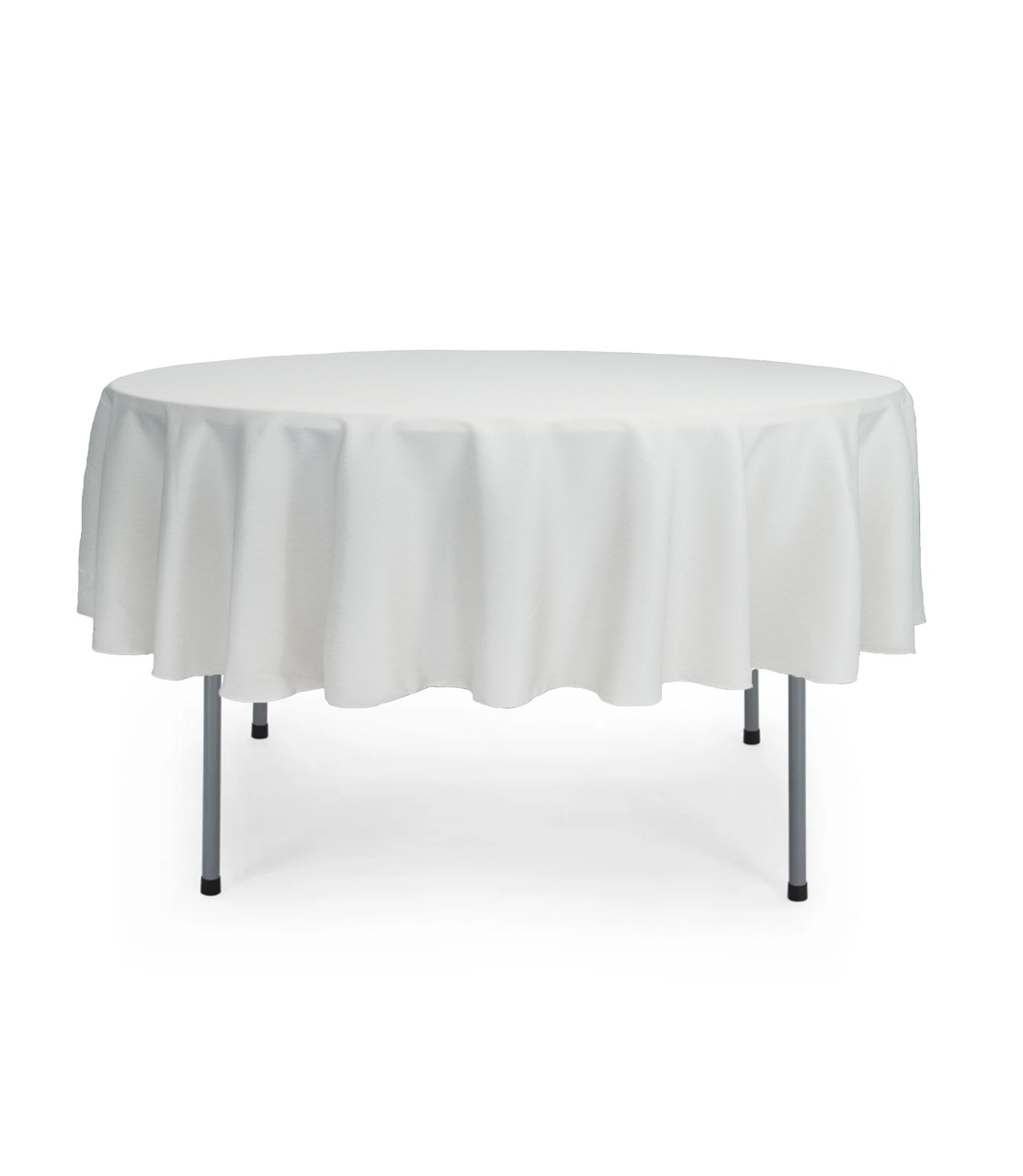 70 Inch Round Polyester Tablecloth White Your Chair Covers Inc