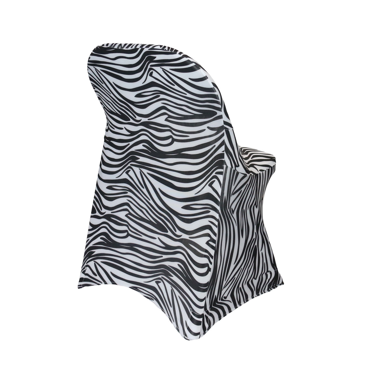 Stretch Spandex Folding Chair Covers Zebra