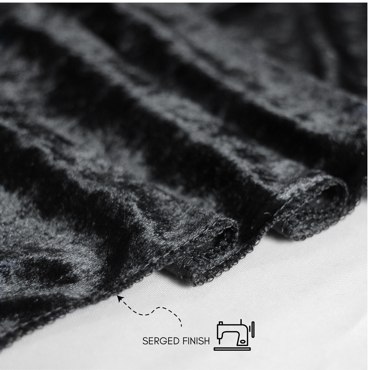 Velvet 12 ft x 60 Inch Drape with 4 Inch Pocket Black