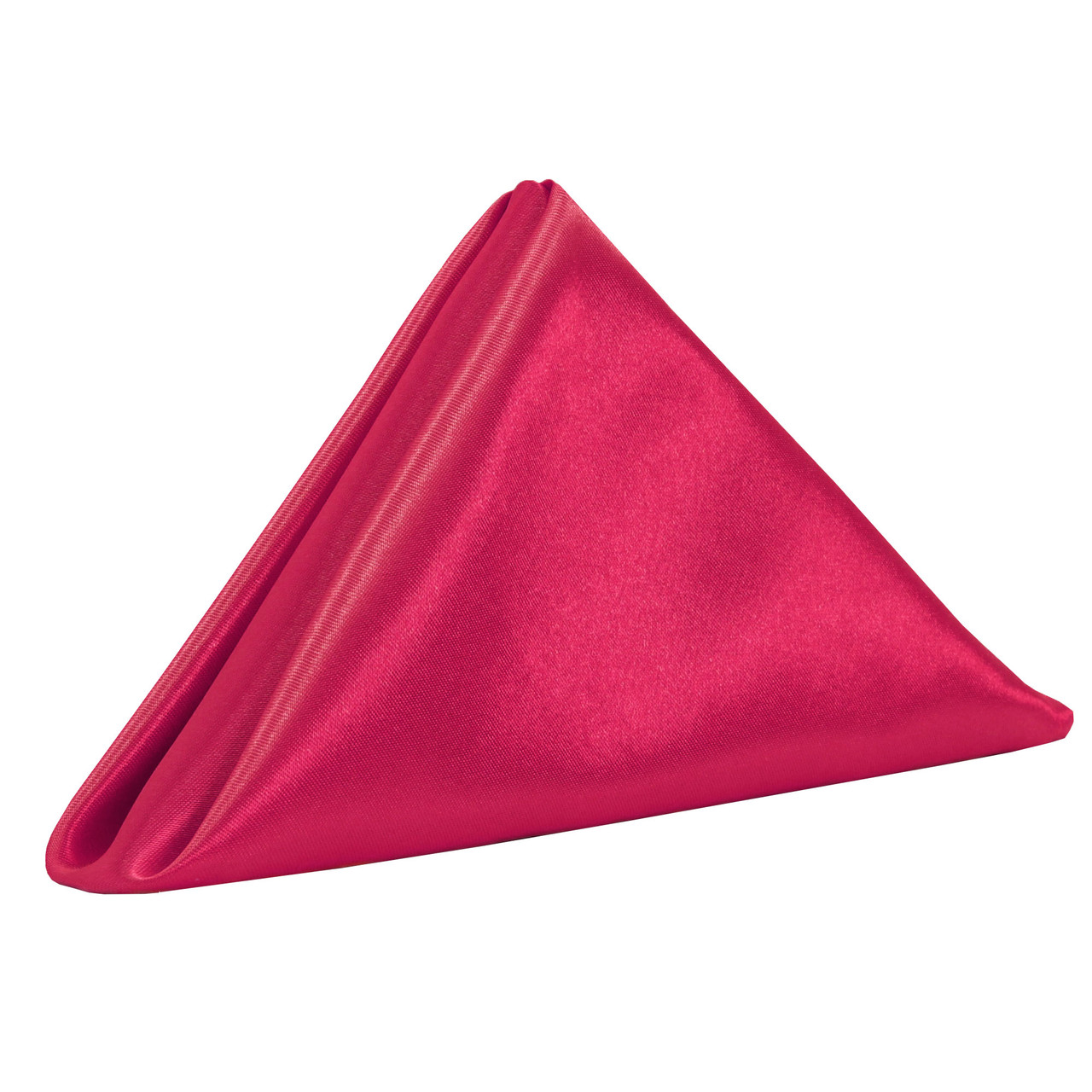 10 Pack 20 inch Satin Cloth Napkins Fuchsia