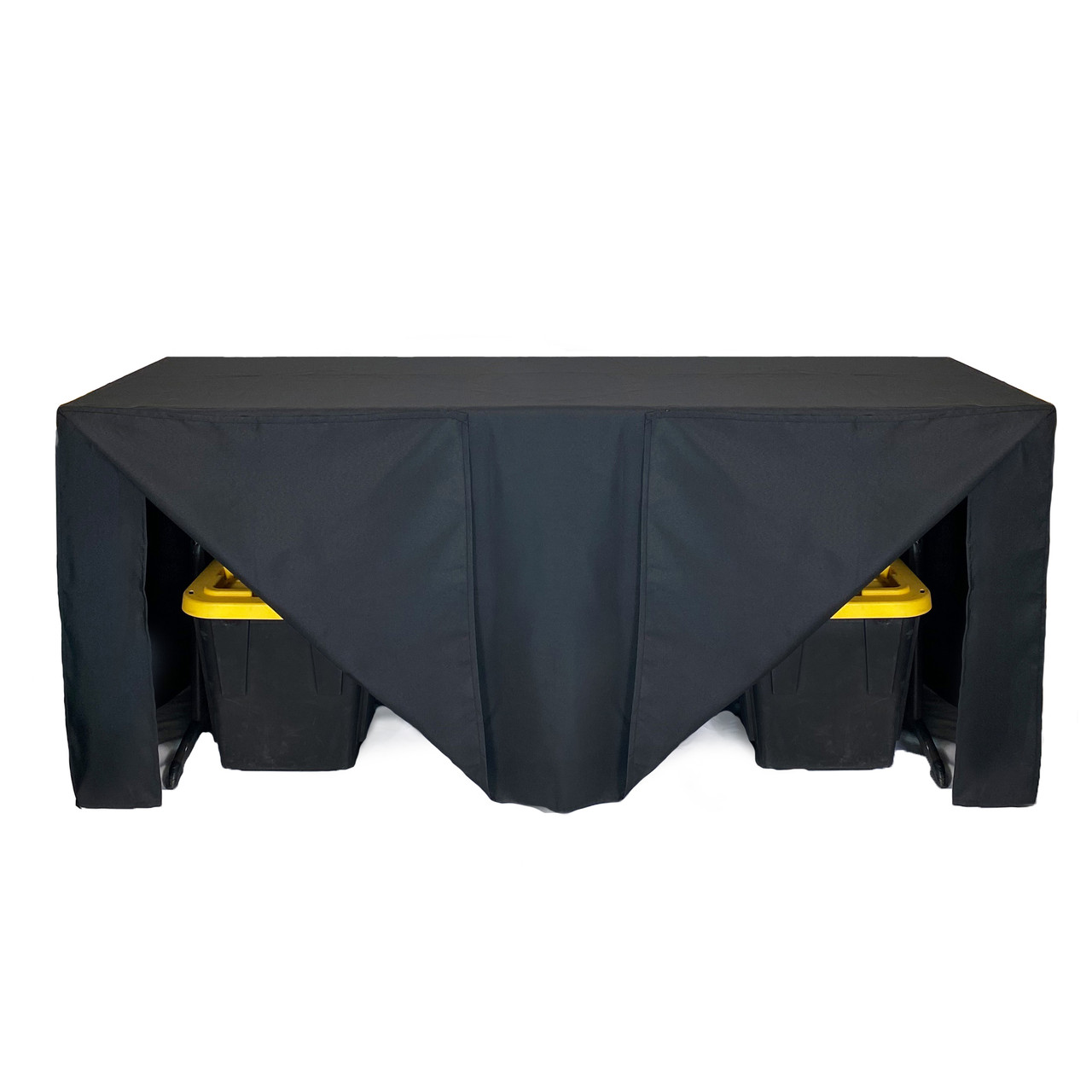 Nasitos 2 Pack Beige Tablecloths Fitted For 8 Foot Tables-Open Back - View #9