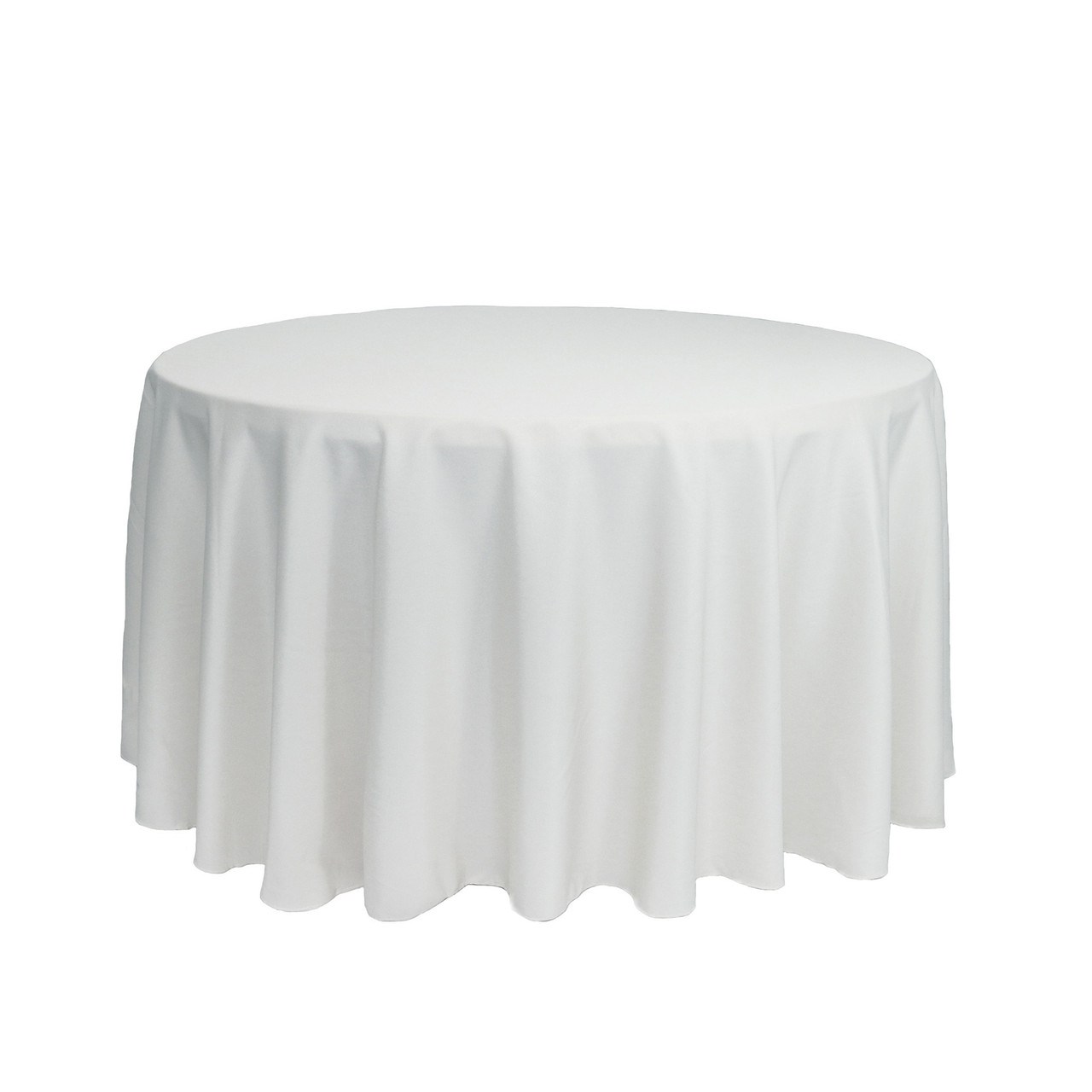 white table cloth round