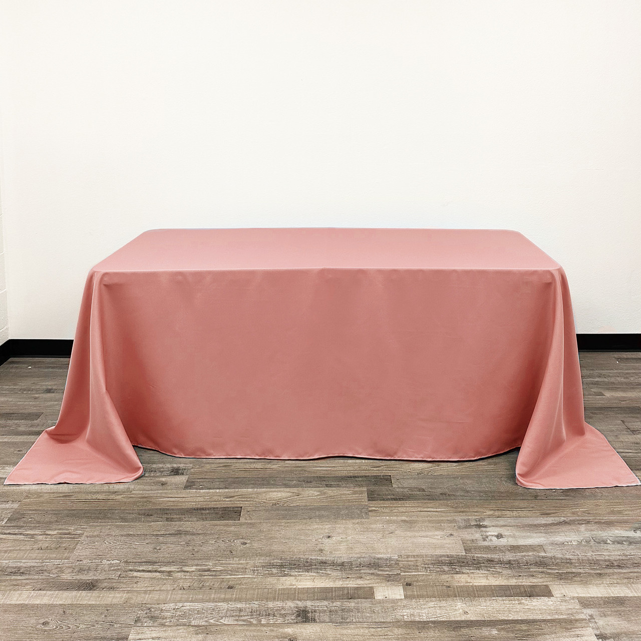90 x 132 Inch Rectangular Polyester Tablecloth Coral - Your Chair