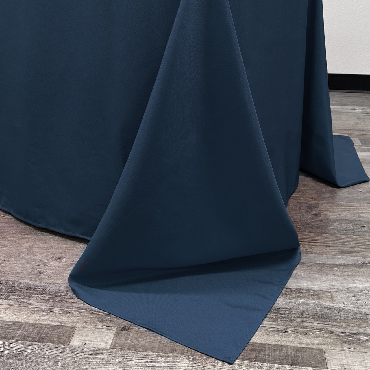 Navy Blue 90 x 156 Inch Rectangular Crushed Velvet Table Cloth