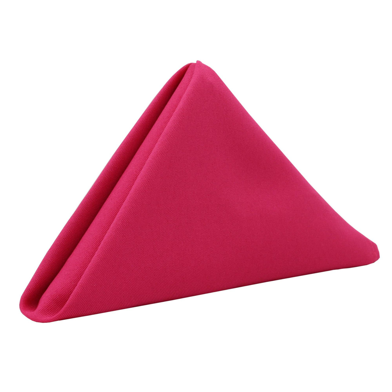 Your Chair Covers 20 inch Polyester Cloth Napkins Pack of 10 Fuchsia