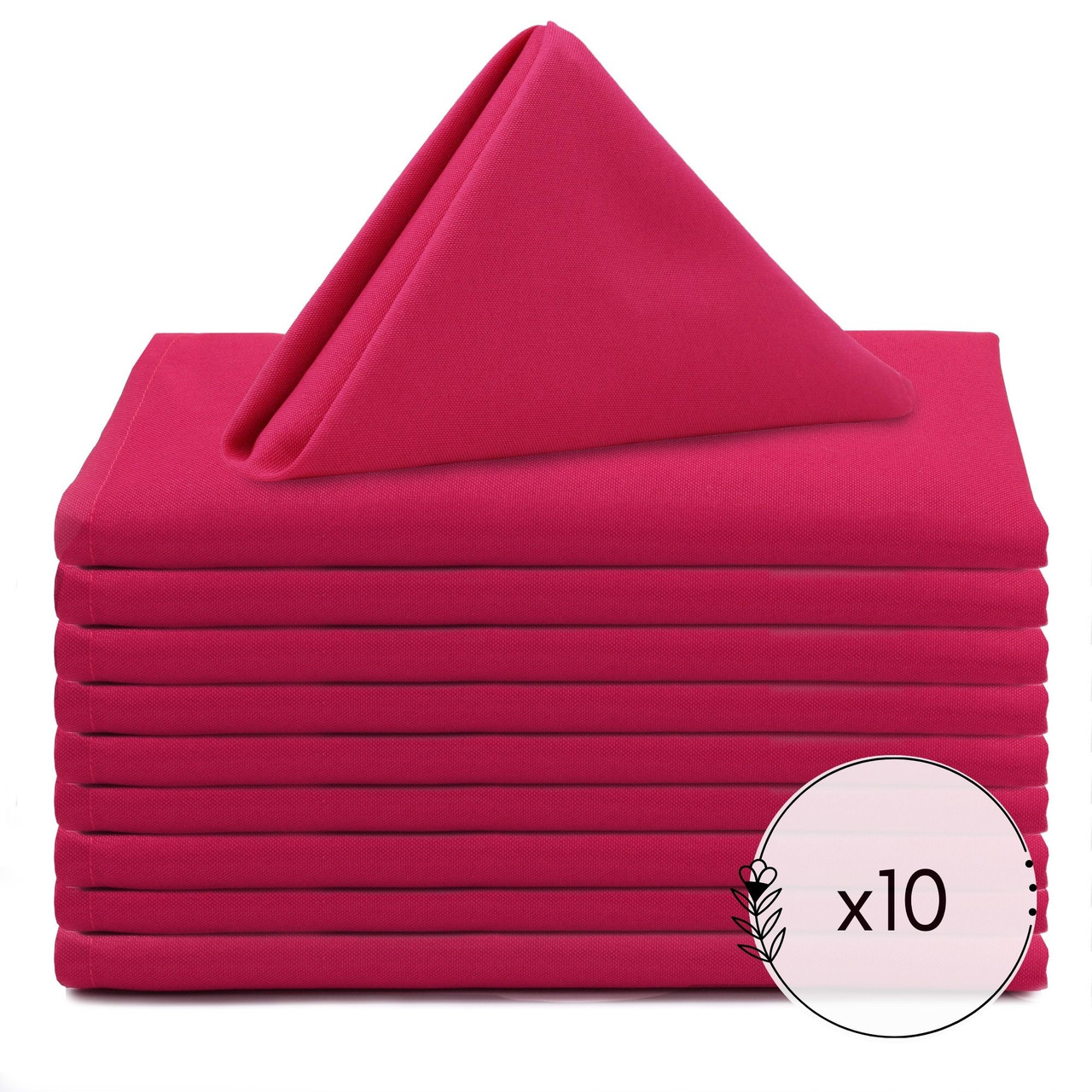 Pink Cloth Napkin Set of 12,Polyester Table Napkins Cloth Washable, So –  SHANULKA Home Decor