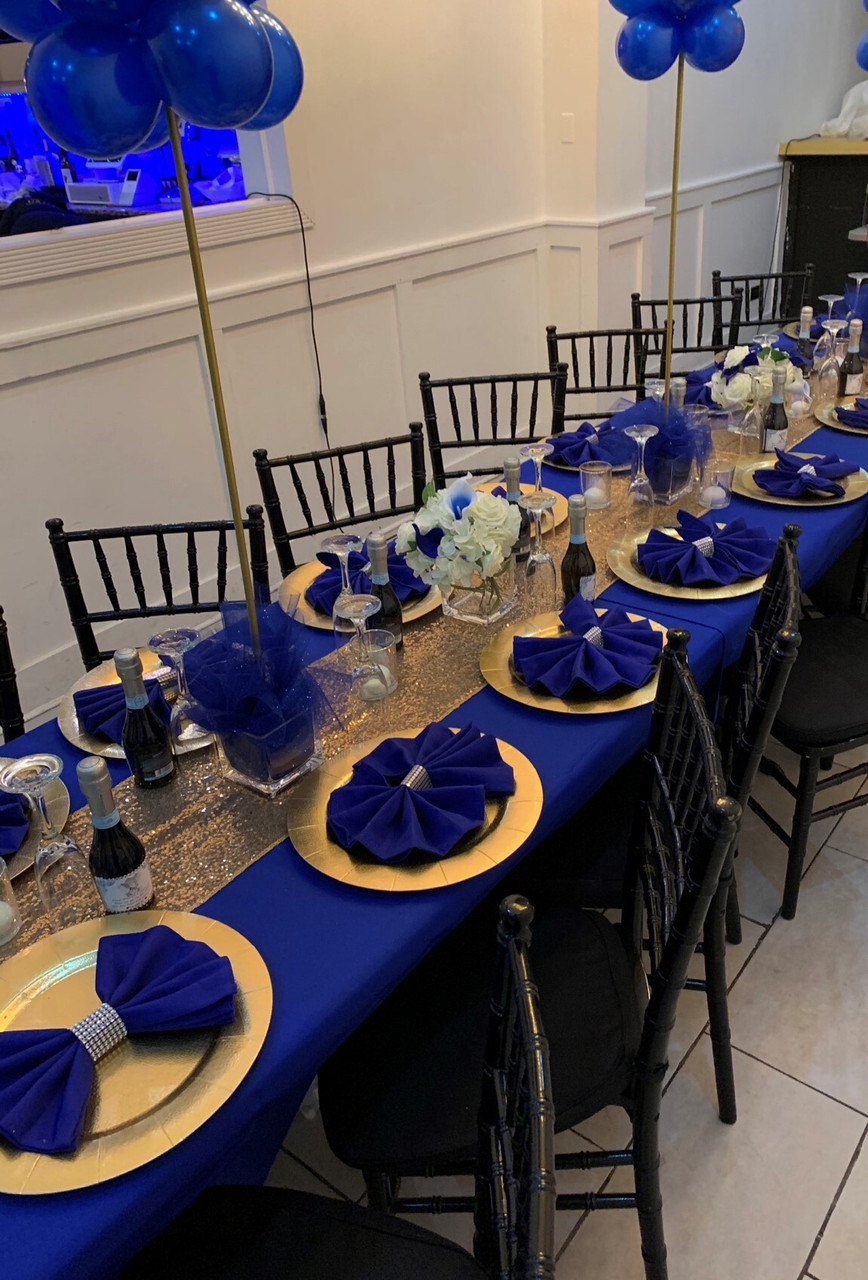 ROYAL BLUE Polyester NAPKINS for Wedding Table Linen Dinner Napkin 20" x 20" VAT