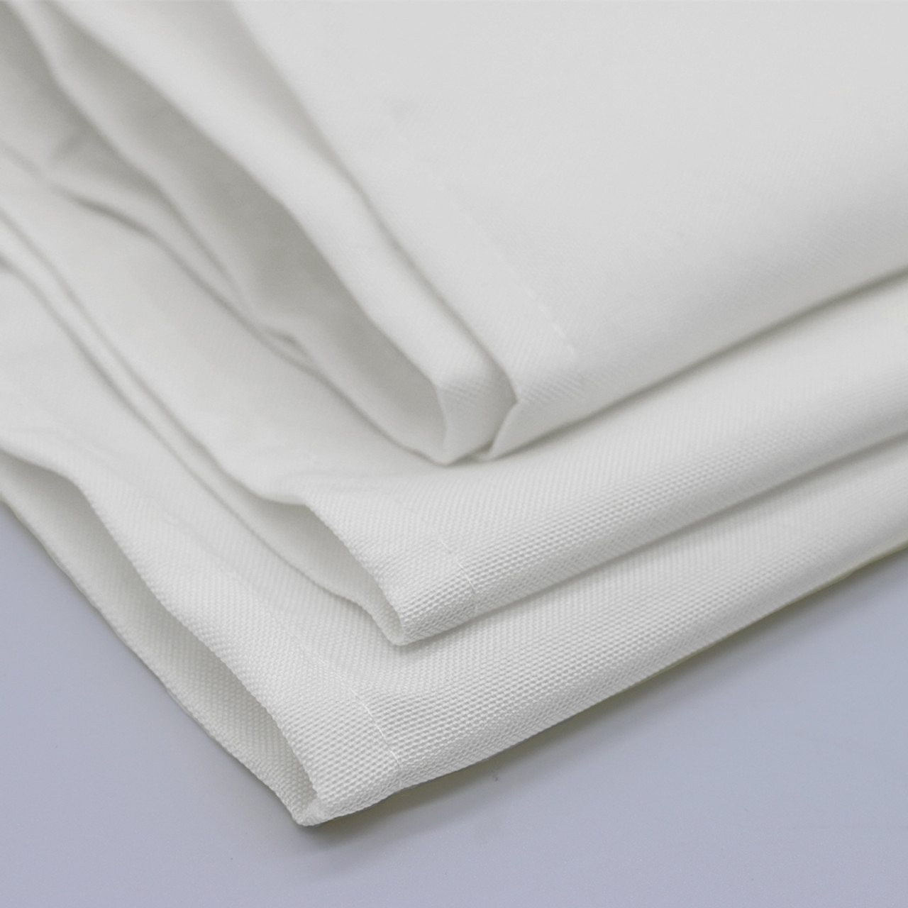 Choice 20 x 20 White 100% Spun Polyester Hemmed Cloth Napkins - 300/Case