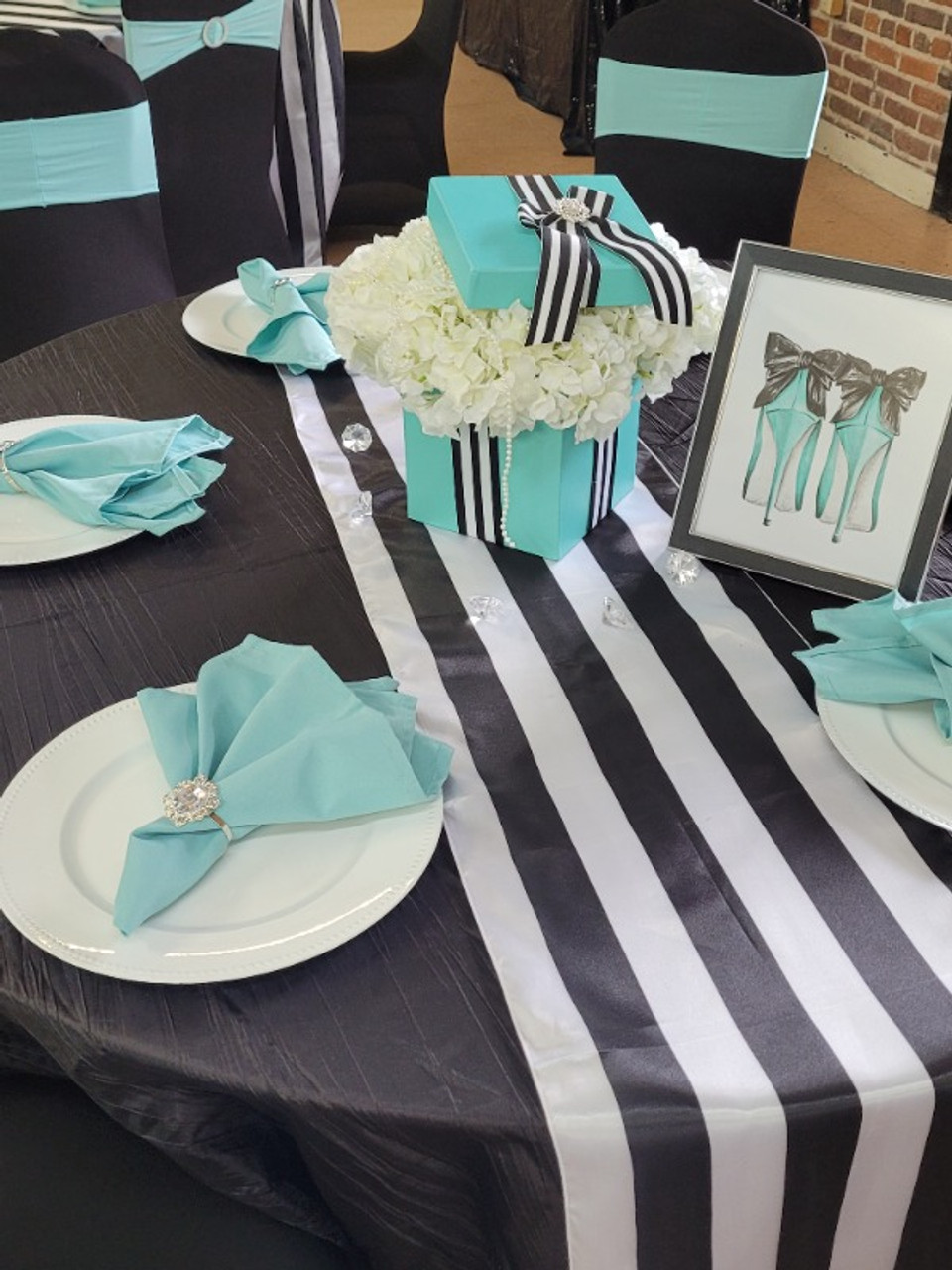 Teal Blue Linen Napkin Set of 8 , Cloth Linen Napkins for Table