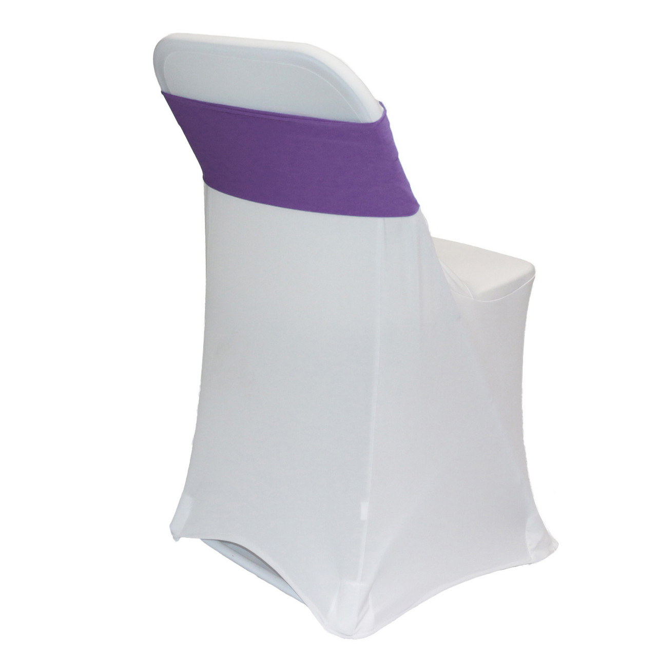 Pack of 10 Stretch Chair Sashes Lavender Spandex Chair Band