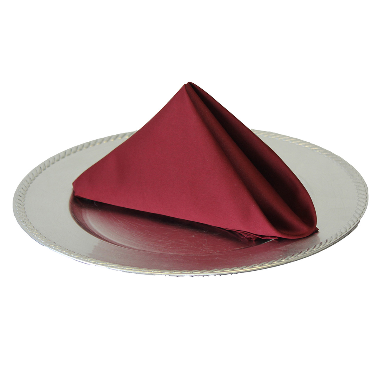 20 Inch Royal Velvet Cloth Napkins Burgundy (Pack of 10)