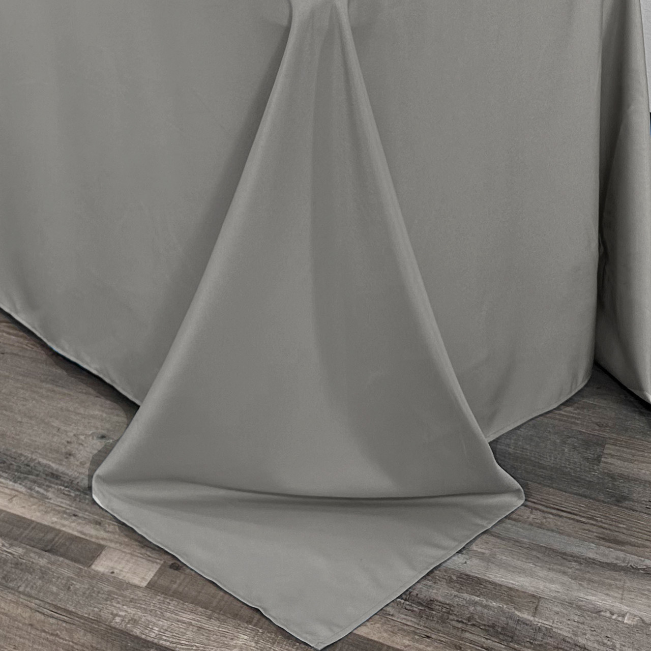90 x 132 Inch Rectangular Polyester Tablecloth Gray - Your Chair Covers ...