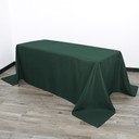 90 x 132 inch Rectangular Polyester Tablecloth Hunter Green