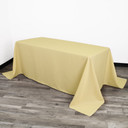90 x 156 Inch Rectangular Polyester Tablecloth Pastel Yellow