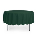 90 inch Round Polyester Tablecloth Hunter Green