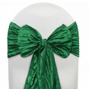 Crinkle Taffeta Chair Sashes Hunter Green