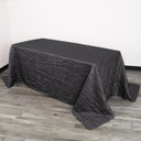 90 x 132 inch Rectangular Crinkle Taffeta Tablecloths Black