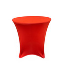 30 x 30 inch Lowboy Cocktail Round Stretch Spandex Table Cover Red