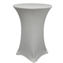 32 inch Highboy Cocktail Round Stretch Spandex Table Cover Silver