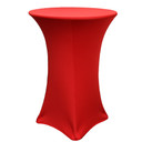 32 inch Highboy Cocktail Round Stretch Spandex Table Cover Red