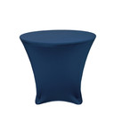 36 x 30 inch Lowboy Cocktail Round Stretch Spandex Table Cover Navy Blue