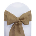 burlap chair sashes