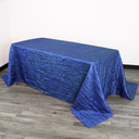 90 x 156 Inch Rectangular Crinkle Taffeta Tablecloth Royal Blue