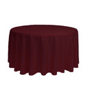  120 Inch Round Polyester Tablecloth Burgundy