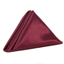 20 inch Satin Cloth Napkins Burgundy