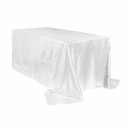 90 x 132 inch Rectangular Glitz Sequin Tablecloth White