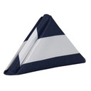 20 inch Satin Cloth Napkins Navy Blue/White Striped