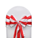 Satin Sashes Red/White Striped
