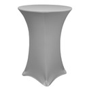 30 inch Highboy Cocktail Round Stretch Spandex Table Cover Gray
