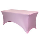 Stretch Spandex 6 Ft Rectangular Table Cover Pink