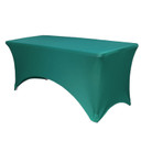 Stretch Spandex 6 Ft Rectangular Table Cover Teal