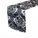 Flocking Damask Table Runners