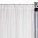 Voile Sheer Drape/Backdrop 8 ft x 116 Inches White 