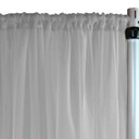 Voile Sheer Drape/Backdrop 10 ft x 116 Inches Silver