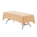 60 x 102 inch Rectangular Polyester Tablecloth Peach
