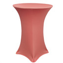 36 inch Highboy Cocktail Round Stretch Spandex Table Cover Coral