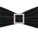 10 Pack Square Rhinestone Chair Sash Buckle Gold