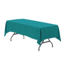 60 x 126 Inch Rectangular Polyester Tablecloth Teal 