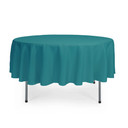 90 Inch Round Polyester Tablecloth Teal