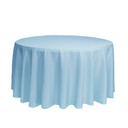 120 Inch Round Polyester Tablecloth Light Blue